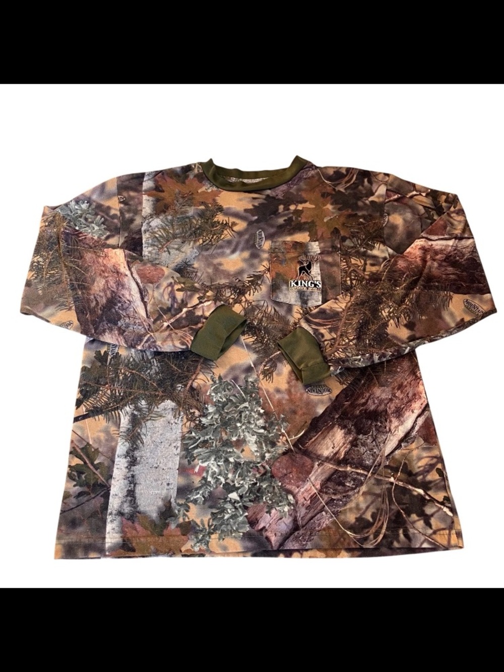 Kings Outdoor World Camo Long Sleeve Shirt Men’s M Mountain Shadow Base